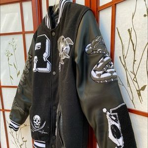 Reason Clothing Black Varsity jacket